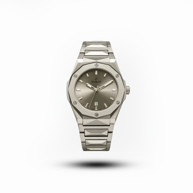 Hublot men’s silver stainless-steel watch with minimalist dial – AAA replica Pakistan