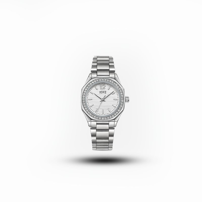 IEKE women’s silver crystal watch with stainless-steel bracelet – ladies watch Pakistan