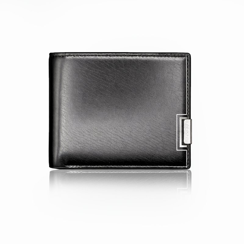 BOGESI men’s black wallet slim design